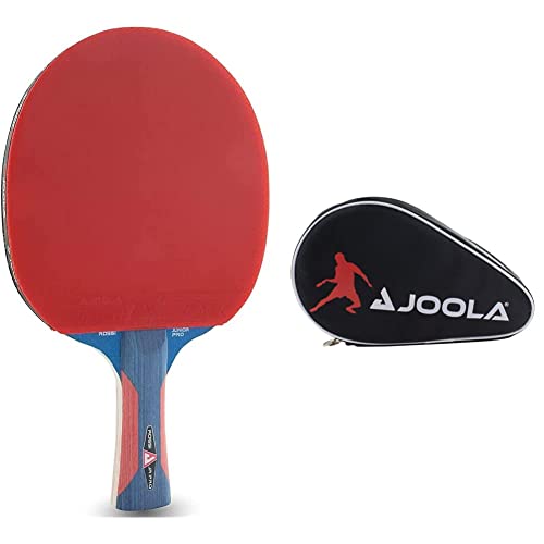 JOOLA Tischtennisschläger Rosskopf Junior Pro ITTF genehmigter Kinder Wettkampf Tischtennis-Schläger 5 Sterne, Griff Blau/Rot & 80505 Tischtennisschläger Hülle Pocket Double Schwarz/Rot, 28 x 17 x 4cm JOOLA Tischtennisschläger Rosskopf Junior Pro ITTF genehmigter Kinder Wettkampf Tischtennis-Schläger 5 Sterne, Griff Blau/Rot & 80505 Tischtennisschläger Hülle Pocket Double Schwarz/Rot, 28 x 17 x 4cm von JOOLA