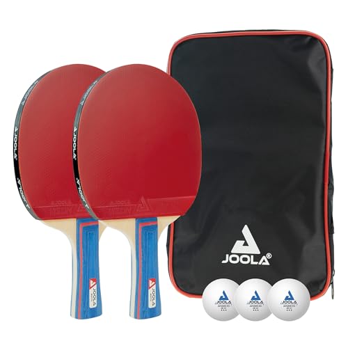 JOOLA 54820 Tischtennis-Set Duo Bestehend aus 2 Tischtennisschläger+3Tischtennisbälle+1Aufbewahrungstasche,mehrfarbig,onesize von JOOLA