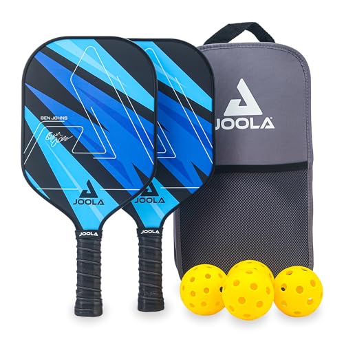 JOOLA Pickleball Set Blue Lightning Inklusive 2 Schläger, 4 Bällen und Tasche, ideal für Freizeitspieler, Ben Johns, 7-teilig JOOLA Pickleball Set Blue Lightning Inklusive 2 Schläger, 4 Bällen und Tasche, ideal für Freizeitspieler, Ben Johns, 7-teilig von JOOLA