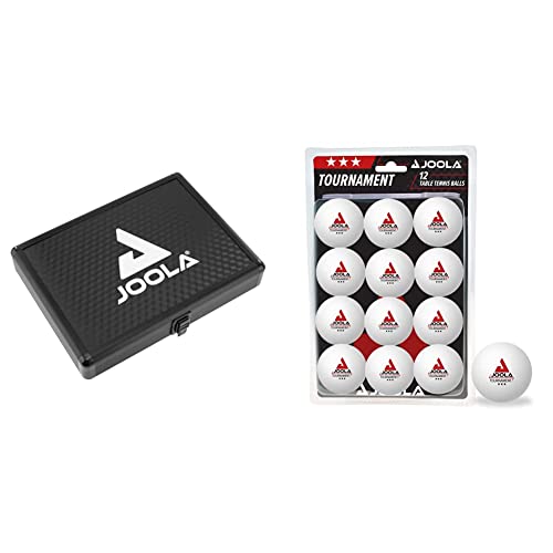 JOOLA Unisex – Erwachsene Tischtennis-Hülle Alukoffer Schlägerkoffer, Black, one Size & Tischtennisbälle Tournament 3-Stern Selektierte 40+mm Durchmesser, Tischtennis Trainings Bälle, Weiss, 12 Stück JOOLA Unisex – Erwachsene Tischtennis-Hülle Alukoffer Schlägerkoffer, Black, one Size & Tischtennisbälle Tournament 3-Stern Selektierte 40+mm Durchmesser, Tischtennis Trainings Bälle, Weiss, 12 Stück von JOOLA