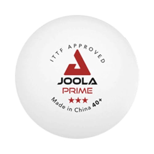 Joola 40032 Unisex PRIME Tischtennisbälle, weiß, Einheitsgröße, 3er-Pack von JOOLA