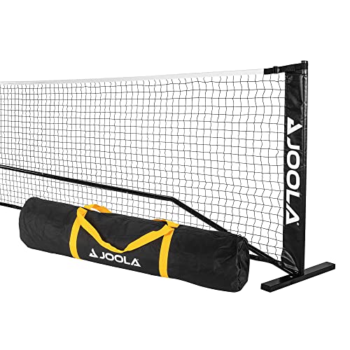 JOOLA Pickleballnetz Elemental Pickleball Net mit Stahlrahmen, Strapazierfähiges PPVC-Netz, Outdoor/Indoor, inkl. Tragetasche 9 kg, Schwarz 670 cm x 91,44 cm von JOOLA