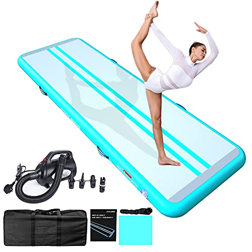 JOOLOOG 3M 4M 5M 6M Air Mat Tumble Inflatable Gymnastics Tumbling Mat with 650W Electric Air Pump for Cheerleading Practice Gymnastics Beach Park Home Use Green, 500*100*20cm, grün JOOLOOG 3M 4M 5M 6M Air Mat Tumble Inflatable Gymnastics Tumbling Mat with 650W Electric Air Pump for Cheerleading Practice Gymnastics Beach Park Home Use Green, 500*100*20cm, grün von JOOLOOG