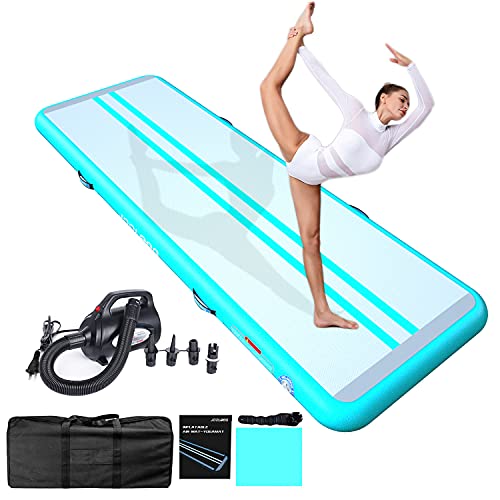 JOOLOOG Luftmatte Tumble Exercise Gymnastik Aufblasbare Tumbling Matte 3M 4M 5M 6M 7M 8M Trainingsmatte Dicke 10/20CM mit 650W Elektrische Luftpumpe für Zuhause Gym Training Cheerleading Grün JOOLOOG Luftmatte Tumble Exercise Gymnastik Aufblasbare Tumbling Matte 3M 4M 5M 6M 7M 8M Trainingsmatte Dicke 10/20CM mit 650W Elektrische Luftpumpe für Zuhause Gym Training Cheerleading Grün von JOOLOOG