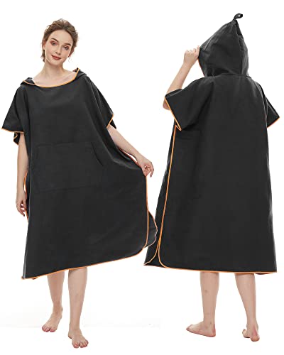 JORAKI Handtuch Poncho Erwachsene, Surf Poncho Microfaser Handtücher Badeponcho Strandtuch Damen Herren Umziehhilfe Ultraleicht und Schnelltrocknend Badehandtuch für Surfen Camping Schnorcheln Strand JORAKI Handtuch Poncho Erwachsene, Surf Poncho Microfaser Handtücher Badeponcho Strandtuch Damen Herren Umziehhilfe Ultraleicht und Schnelltrocknend Badehandtuch für Surfen Camping Schnorcheln Strand von JORAKI