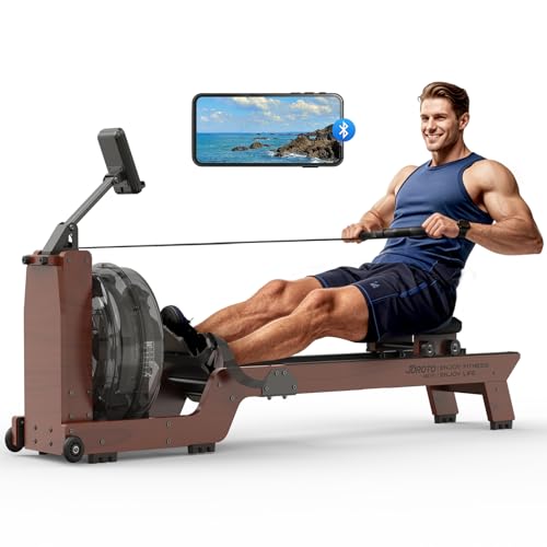 JOROTO MR390 Rudergerät für Zuhause aus Hochwertiges Holz, 22L Vertikaler Wassertank, Größerer Widerstand, Bluetooth Display, Verstellbarer Handy-Halter, 150kg Gewichtskapazität, 2 Jahre Garantie JOROTO MR390 Rudergerät für Zuhause aus Hochwertiges Holz, 22L Vertikaler Wassertank, Größerer Widerstand, Bluetooth Display, Verstellbarer Handy-Halter, 150kg Gewichtskapazität, 2 Jahre Garantie von JOROTO
