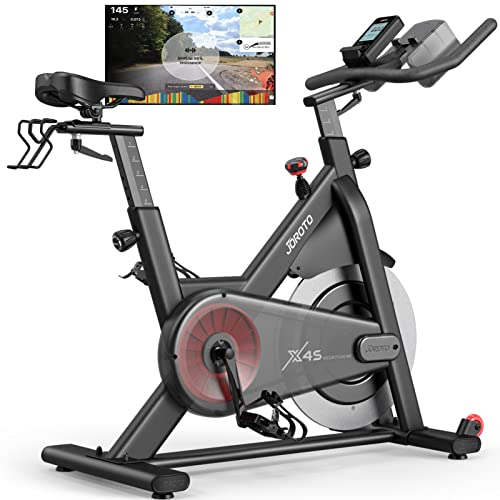 JOROTO X4S Bluetooth Heimtrainer Fahrrad, Ergometer Homtrainer mit lesbarem Magnetwiderstand, Indoor Cycling Bike mit Riemenantrieb - 160KG Belastbar JOROTO X4S Bluetooth Heimtrainer Fahrrad, Ergometer Homtrainer mit lesbarem Magnetwiderstand, Indoor Cycling Bike mit Riemenantrieb - 160KG Belastbar von JOROTO