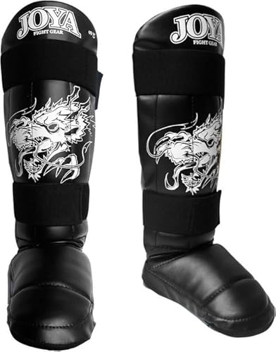 JOYA Schienbeinschoner Kickboxen - Drache - Weiss Größe XXS - Hergestellt aus hochwertigem Kunstleder - Kampfsport Sparring Schienbeinschutz - Schienbeinschützer - Muay Thai - Joya Gear JOYA Schienbeinschoner Kickboxen - Drache - Weiss Größe XXS - Hergestellt aus hochwertigem Kunstleder - Kampfsport Sparring Schienbeinschutz - Schienbeinschützer - Muay Thai - Joya Gear von JOYA GEAR