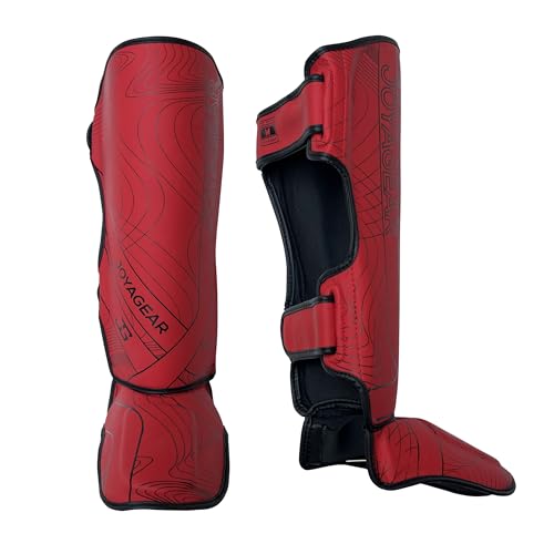 JOYA Schienbeinschoner Kickboxen - Rot M - Hergestellt aus hochwertigem Kunstleder - Kampfsport Sparring Schienbeinschutz - Schienbeinschützer - Muay Thai - Joya Fight Gear JOYA Schienbeinschoner Kickboxen - Rot M - Hergestellt aus hochwertigem Kunstleder - Kampfsport Sparring Schienbeinschutz - Schienbeinschützer - Muay Thai - Joya Fight Gear von JOYA GEAR