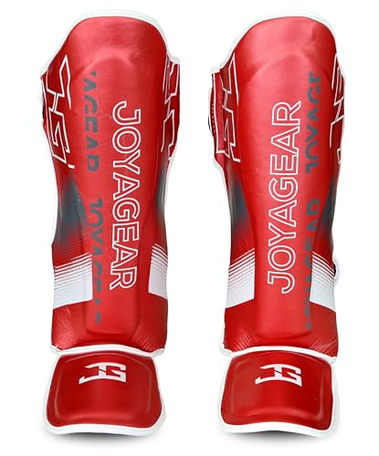 JOYAGEAR Schienbeinschoner Kickboxen - Evolution - Rot & Weiß - Größe L - Kampfsport Sparring Schienbeinschutz - Beinschutz Kickboxen Schienbeinschützer - Hergestellt aus thailändischem Mikrofaser JOYAGEAR Schienbeinschoner Kickboxen - Evolution - Rot & Weiß - Größe L - Kampfsport Sparring Schienbeinschutz - Beinschutz Kickboxen Schienbeinschützer - Hergestellt aus thailändischem Mikrofaser von JOYA GEAR