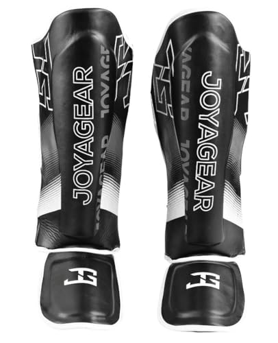 JOYAGEAR Schienbeinschoner Kickboxen - Evolution - Schwarz & Weiß - Größe S - Kampfsport Sparring Schienbeinschutz - Beinschutz Kickboxen Schienbeinschützer - Hergestellt aus thailändischem Mikrofaser JOYAGEAR Schienbeinschoner Kickboxen - Evolution - Schwarz & Weiß - Größe S - Kampfsport Sparring Schienbeinschutz - Beinschutz Kickboxen Schienbeinschützer - Hergestellt aus thailändischem Mikrofaser von JOYA GEAR