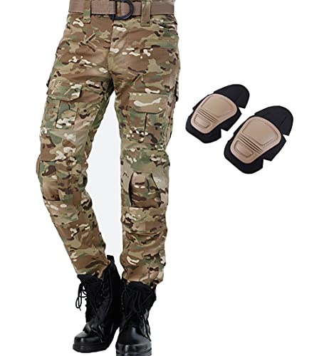 JOYASUS Paintball BDU Taktische Hosen Airsoft Hosen Multi-Tasche Diensthosen mit Knieschützer M, Cp JOYASUS Paintball BDU Taktische Hosen Airsoft Hosen Multi-Tasche Diensthosen mit Knieschützer M, Cp von JOYASUS