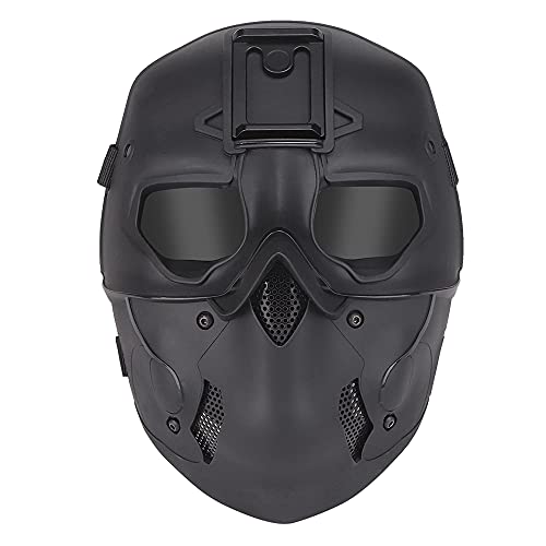 JOYASUS Taktische Maske Airsoft Paintball Gray Lens Skull Full Face Maske für Halloween Jagd CS Wargame von JOYASUS