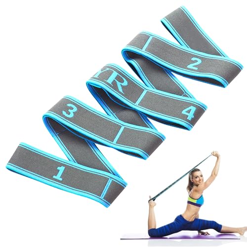 Yoga Stretch Gurt, Resistance Bands, Yoga Stretching Strap mit 9 Schleifen, Yoga Stretching Band, Hochelastischer Gymnastikband, Fitnessbänder Band für Pilates Tanz Gymnastik Effektives Dehnung Yoga Stretch Gurt, Resistance Bands, Yoga Stretching Strap mit 9 Schleifen, Yoga Stretching Band, Hochelastischer Gymnastikband, Fitnessbänder Band für Pilates Tanz Gymnastik Effektives Dehnung von JOYIAL