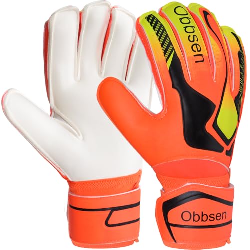 Torwarthandschuhe mit Fingersave, Junior Unisex Fußball Torwarthandschuhe Super-Grip mit Dicker Latex, Extreme Starke Kontrolle Torwarthandschuhe für Kinder, Erwachsene und Jugendliche Torwarthandschuhe mit Fingersave, Junior Unisex Fußball Torwarthandschuhe Super-Grip mit Dicker Latex, Extreme Starke Kontrolle Torwarthandschuhe für Kinder, Erwachsene und Jugendliche von JOYJ