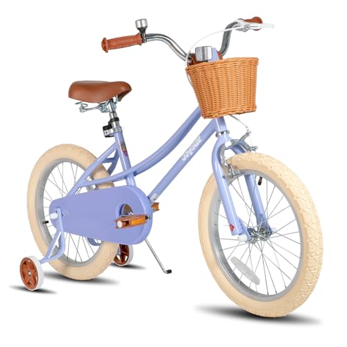 JOYSTAR 18 Zoll Kinderfahrrad für Kleinkinder 6-9 Jahre Mädchen, Mädchenfahrrad mit Stützrädern & Korb, Kinderfahrrad,lila JOYSTAR 18 Zoll Kinderfahrrad für Kleinkinder 6-9 Jahre Mädchen, Mädchenfahrrad mit Stützrädern & Korb, Kinderfahrrad,lila von JOYSTAR