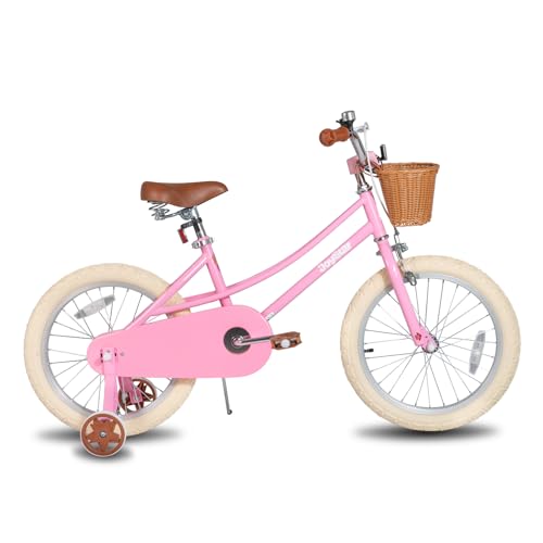 JOYSTAR 18 Zoll Kinderfahrrad für Kleinkinder 6-9 Jahre Mädchen, Mädchenfahrrad mit Stützrädern & Korb, Kinderfahrrad,rosa JOYSTAR 18 Zoll Kinderfahrrad für Kleinkinder 6-9 Jahre Mädchen, Mädchenfahrrad mit Stützrädern & Korb, Kinderfahrrad,rosa von JOYSTAR