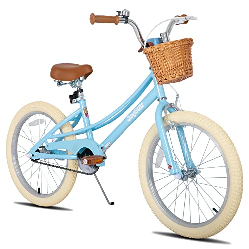 JOYSTAR 20 Zoll Kinderfahrrad für Kleinkinder 6-9 Jahre Mädchen, Mädchenfahrrad mit Fahrradständer & Korb,Blua… von JOYSTAR