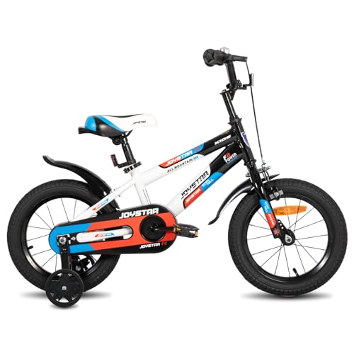 JOYSTAR Berry 12 Zoll Kinderfahrrad für 2-4 Jahre Jungen & Mädchen, Jungenfahrrad mit Stützräder,Weib von JOYSTAR