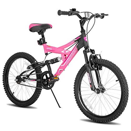 JOYSTAR Contender 20 Zoll Mädchen Mountainbike für Jungen & Mädchen im Alter von 7-13 Jahren Kinderfahrrad mit vollgefedertem Stahlrahmen und 1-Gang-Antrieb mit Ständer Pink JOYSTAR Contender 20 Zoll Mädchen Mountainbike für Jungen & Mädchen im Alter von 7-13 Jahren Kinderfahrrad mit vollgefedertem Stahlrahmen und 1-Gang-Antrieb mit Ständer Pink von JOYSTAR