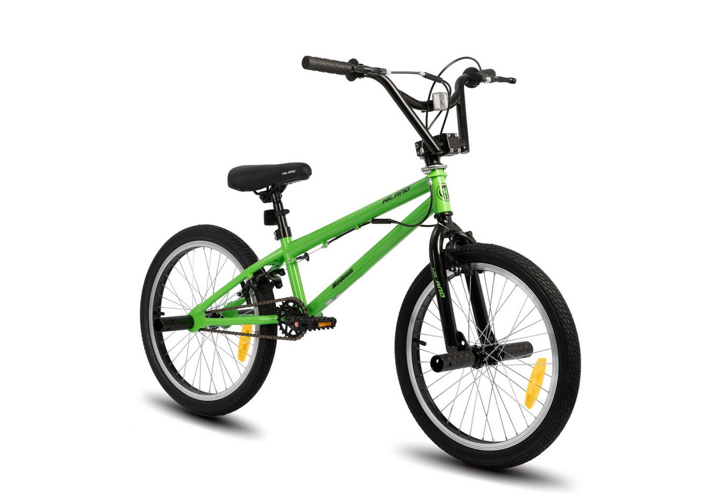 JOYSTAR Kinderfahrrad Redeem 20 Zoll 3 Multiple Speichen BMX für Jungen ab 7-10 Jahre, 1 Gang, Reflektorplatte, Single Speed, 4 Pegs von JOYSTAR