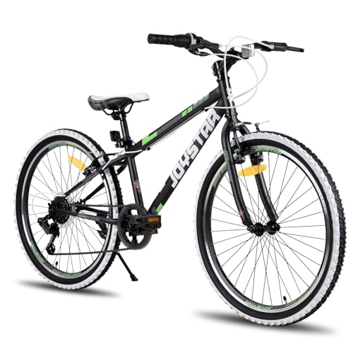 JOYSTAR Lubbock 24 Zoll Kinderfahrrad für Jungen & Mädchen im Alter von 9-13 Jahren Hardtail Mountainbike für Kinder mit 7-Gang, schwarz JOYSTAR Lubbock 24 Zoll Kinderfahrrad für Jungen & Mädchen im Alter von 9-13 Jahren Hardtail Mountainbike für Kinder mit 7-Gang, schwarz von JOYSTAR