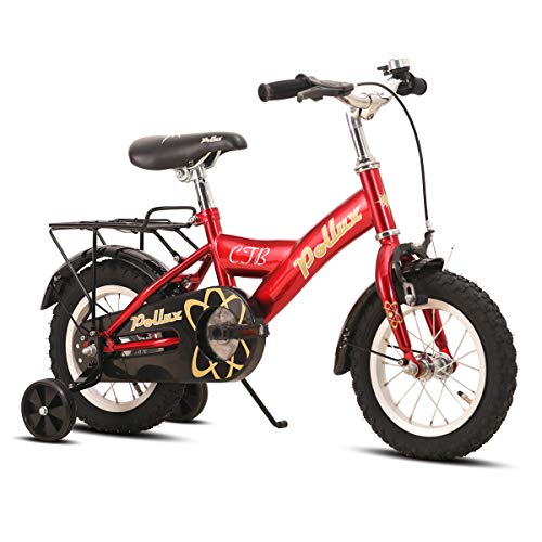 JOYSTAR Pollux 12 Zoll Kinderfahrräder für 2-4 Jahre Jungen& Mädchen,12 Zoll Kinderfahrrad mit Stützrädern，rot von JOYSTAR