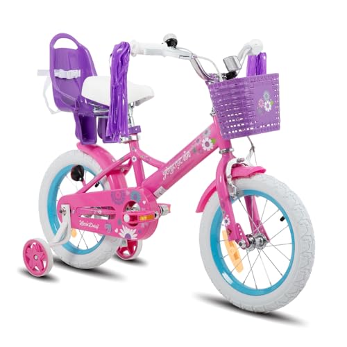 JOYSTAR Stitch Daisy 14 Zoll Kinder Fahrrad für 3-5 Jahre Mädchen. 14 Zoll Räder Mädchen Fahrrad mit Puppensitz & Bike Streamers & Stabilisatoren, lila JOYSTAR Stitch Daisy 14 Zoll Kinder Fahrrad für 3-5 Jahre Mädchen. 14 Zoll Räder Mädchen Fahrrad mit Puppensitz & Bike Streamers & Stabilisatoren, lila von JOYSTAR