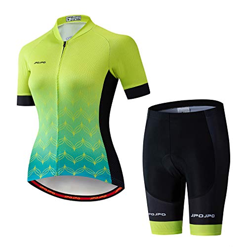 Damen-Radtrikot-Set, Kurzarm, schnelltrocknend, 5D-gepolsterte Fahrradhose Damen-Radtrikot-Set, Kurzarm, schnelltrocknend, 5D-gepolsterte Fahrradhose von JPOJPO