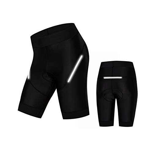 JPOJPO Damen-Fahrradhose mit 5D-Gel-Polsterung, Radunterwäsche, Sporthose, reflektierend, Größe S-3XL, Shorts, M JPOJPO Damen-Fahrradhose mit 5D-Gel-Polsterung, Radunterwäsche, Sporthose, reflektierend, Größe S-3XL, Shorts, M von JPOJPO
