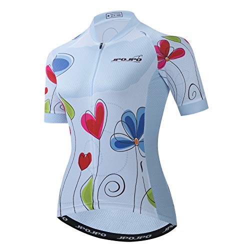 JPOJPO Damen Radtrikot Kurzarm Radsport Trikot Bekleidung Rennrad Kleidung T-Shirt Fahrrad Tops JPOJPO Damen Radtrikot Kurzarm Radsport Trikot Bekleidung Rennrad Kleidung T-Shirt Fahrrad Tops von JPOJPO