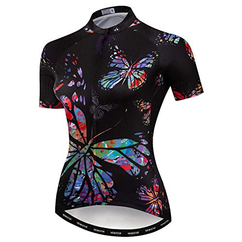 JPOJPO Damen Radtrikot Sommer Radsport Trikot Bekleidung Rennrad Kleidung Shirts Kurzarm Fahrrad Tops Schädel von JPOJPO