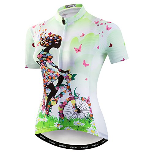 JPOJPO Damen Radtrikot Sommer Radsport Trikot Bekleidung Rennrad Kleidung Shirts Kurzarm Fahrrad Tops Schädel JPOJPO Damen Radtrikot Sommer Radsport Trikot Bekleidung Rennrad Kleidung Shirts Kurzarm Fahrrad Tops Schädel von JPOJPO