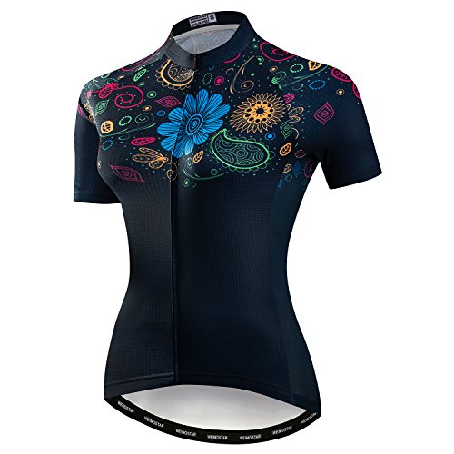 JPOJPO Damen Radtrikot Sommer Radsport Trikot Bekleidung Rennrad Kleidung Shirts Kurzarm Fahrrad Tops Schädel JPOJPO Damen Radtrikot Sommer Radsport Trikot Bekleidung Rennrad Kleidung Shirts Kurzarm Fahrrad Tops Schädel von JPOJPO