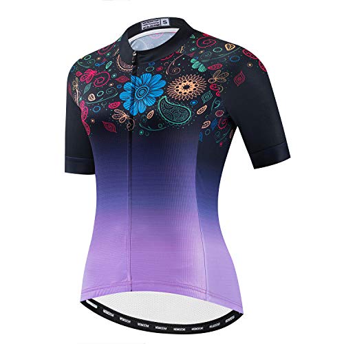 JPOJPO Damen Radtrikot Sommer Radsport Trikot Bekleidung Rennrad Kleidung Shirts Kurzarm Fahrrad Tops Schädel von JPOJPO