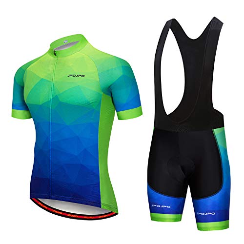 JPOJPO Herren Radtrikot Set Radtrikot Kurzarm + Männer Radhose mit 5D Sitzpolster MTB Fahrradbekleidung JPOJPO Herren Radtrikot Set Radtrikot Kurzarm + Männer Radhose mit 5D Sitzpolster MTB Fahrradbekleidung von JPOJPO