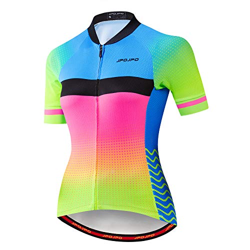 JPOJPO Radtrikot Damen Sommer Pro Team Bike Trikot Bekleidung Rennrad Kleidung Shirts Kurzarm Fahrrad Tops von JPOJPO