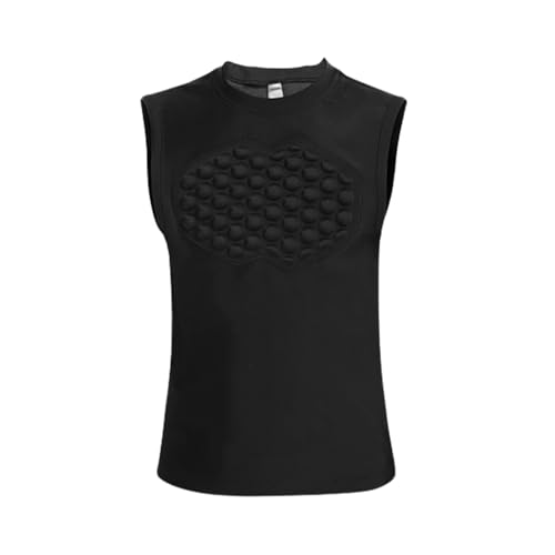JPSDOWS Baseball-Brustschutz für Jugendliche, gepolstertes Kompressionsshirt für Jugendliche | Fußball-Rippenschutz-Brust-Herzschutz-Shirt | Fußball-Rippenschutz-Brust-Herzschutz-Shirt für von JPSDOWS