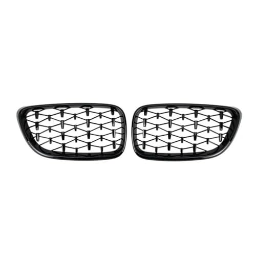 JQHXFDC - Auto Front Niere Kühlergrill Haube Grills Front Niere Diamant Kühlergrill Auto Styling passt für BMW 2 Series F22 F23 F87 M2 2014-2019 von JQHXFDC