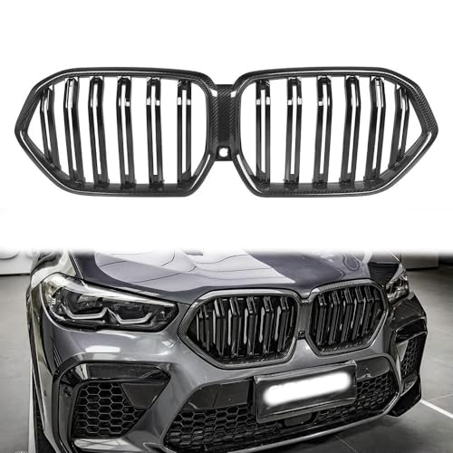 JQHXFDC - Auto Front Niere Kühlergrill Haube Grills Front Niere Diamant Kühlergrill Auto Styling passt für BMW 4-Door X6 G06 X6M F96 Competition 2020 2021 2022 2023 von JQHXFDC