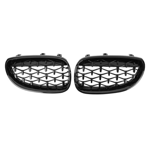 JQHXFDC - Auto Front Niere Kühlergrill Haube Grills Front Niere Diamant Kühlergrill Auto Styling passt für BMW E60 E61 550i 535i 2004-2009 von JQHXFDC