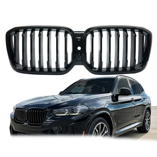 JQHXFDC - Auto Front Niere Kühlergrill Haube Grills Front Niere Diamant Kühlergrill Auto Styling passt für BMW X3 X4 G01 G02 LCI 2022+ von JQHXFDC