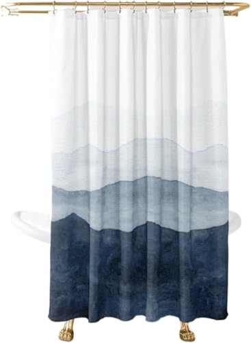 JQQJZLC Duschvorhang Salbeigrün Aquarell Ombre Duschvorhang Badezimmerstoff Polyester Wasserdicht Moderne Duschvorhänge Baddekor mit 12 Haken Badezimmervorhänge (Farbe: 8, Größe: B150 x H180 cm) von JQQJZLC