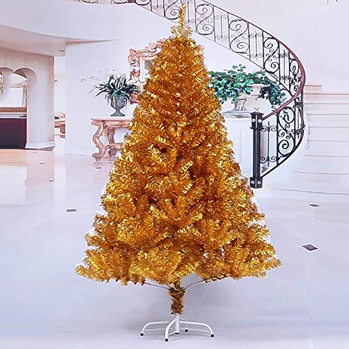 JQQJZLC Künstlicher Weihnachtsbaum mit PVC-Verschlüsselung, 2,0 m, Weihnachtsbaum mit abnehmbarem Premium-Reißverschluss, Weihnachtsdekoration, Weihnachtsbaumparty, golden, 210 cm (6,8 Fuß), modisch von JQQJZLC