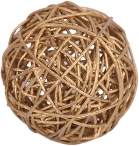 JQQJZLC Rattankugeln, 20 Stück/Los, 3 cm, Rattankugeln, Geburtstag, Hochzeit, Party, Dekoration, Rattankugel, Weihnachtsdeko, Heimdekoration, Rattan-Dekokugeln (weiß) von JQQJZLC