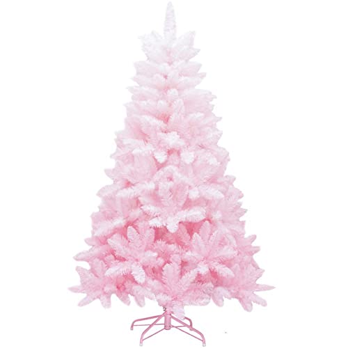 JQQJZLC Rosa künstlicher Weihnachtsbaum mit Kirschblütenverlauf und Metallständer für saisonale Weihnachtsdekorationen – Kahler Baum 180 cm (180 cm) (210 cm) (180 cm) Gedenktag von JQQJZLC