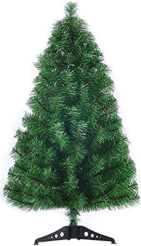 JQQJZLC Weihnachtsbaum, 3 Fuß hoch, künstliche Weihnachtsdekoration für Innen- und Außendekoration mit kostenlosen Bändern (Farbe: Grün, Größe: 90 cm) (Grün 90 cm) (Grün 45 cm) Modisch von JQQJZLC