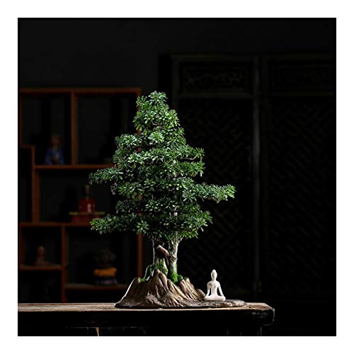 JQQJZLC Wohnzimmer-Simulationspflanze Bonsai, Dekoration für den Wohnzimmereingang, Ornamente, das Beste Glücksbringer-Eröffnungsgeschenk für Gartendekoration und Desktop-Display von JQQJZLC