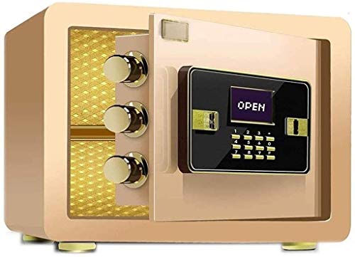 Safe Strongbox feuerfeste wasserdichte Safe Safes Home- und Sperrkästen Elektronische Kennwortsperrkasten zum Speichern von Geldprüfungsdokumenten Wertsachen 25x35x25cm/9.8x13.8x9.8in Strong Box Smart von JQQJZLC