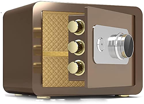 Strongbox Safe Box feuerfeste wasserdichte Sicherheits- und Schloss digitale Tastatur Safe Box Programmierbare elektronische Tastatur für Home Office Hotel Business Juwely Cash Use Storage Brown 45 cm von JQQJZLC